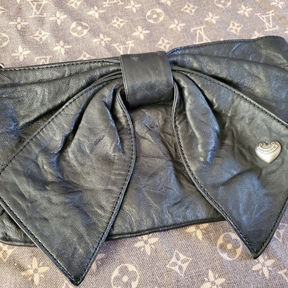 Juicy Couture Leather Bow Clutch